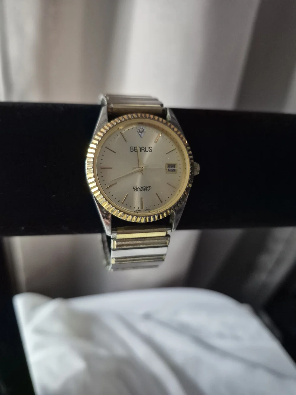 Benrus Two-Tone Gold Dial Men’s Date Watch